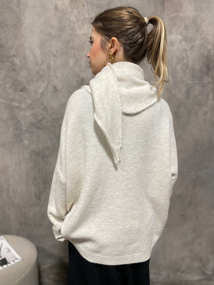 Girocollo Sciarpa Panna