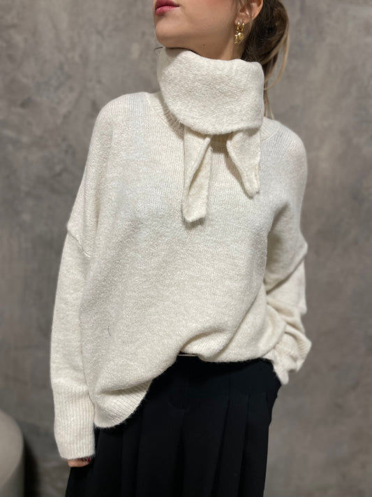 Girocollo Sciarpa Panna