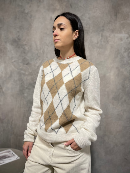 Girocollo Rombi Panna