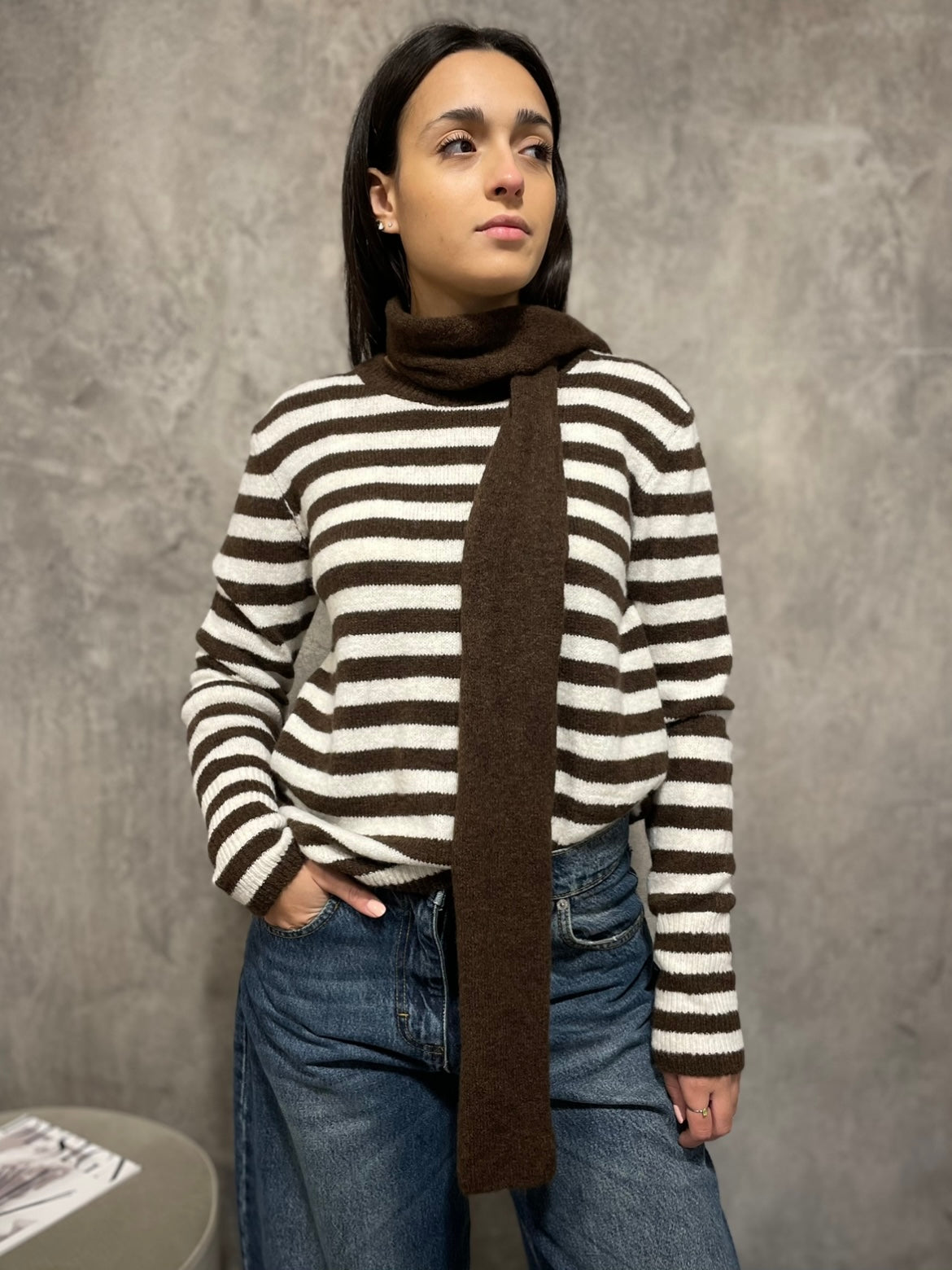 Girocollo Righe Moro