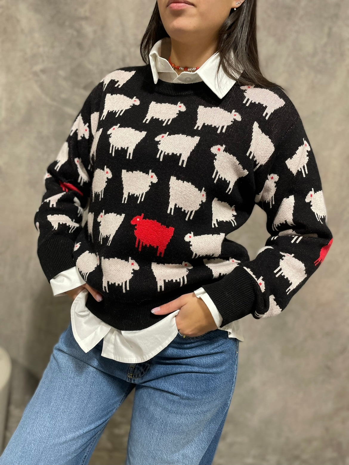 Girocollo Fantasia Nero