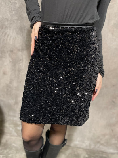 Gonna Paillettes Nero