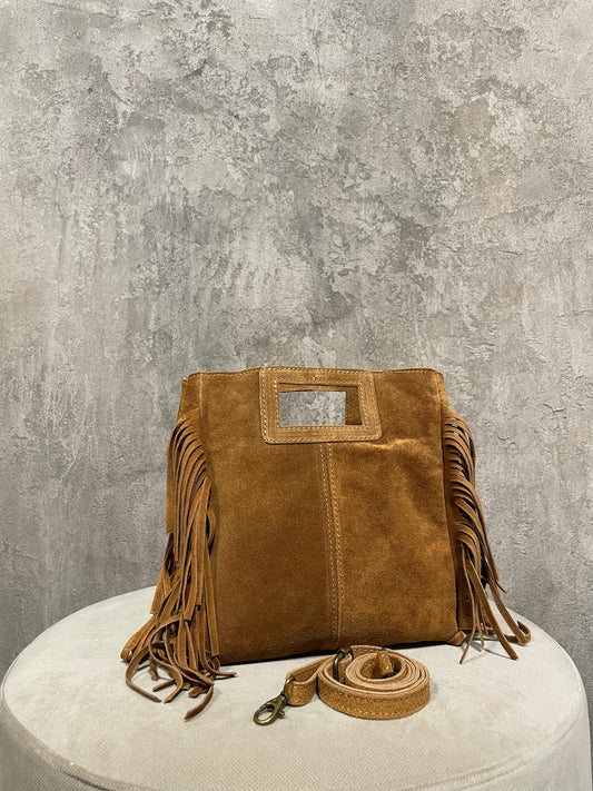Fringe Box Cuoio