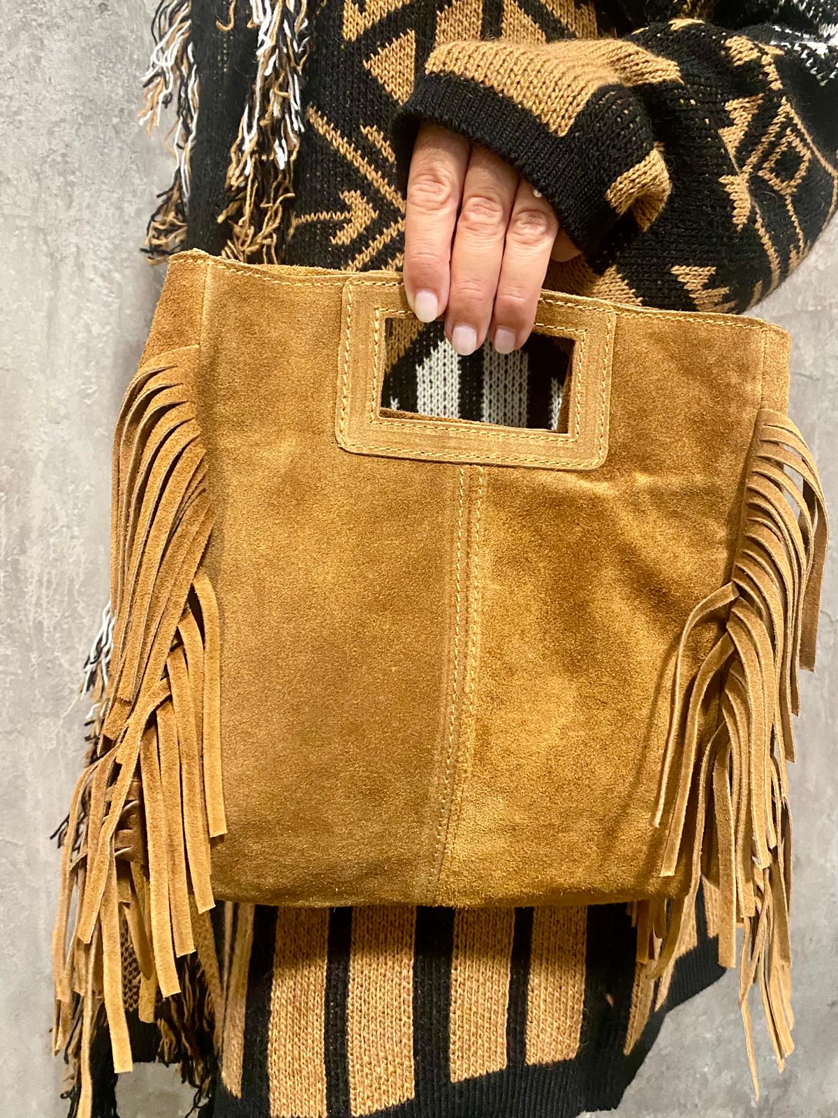 Fringe Box Cuoio