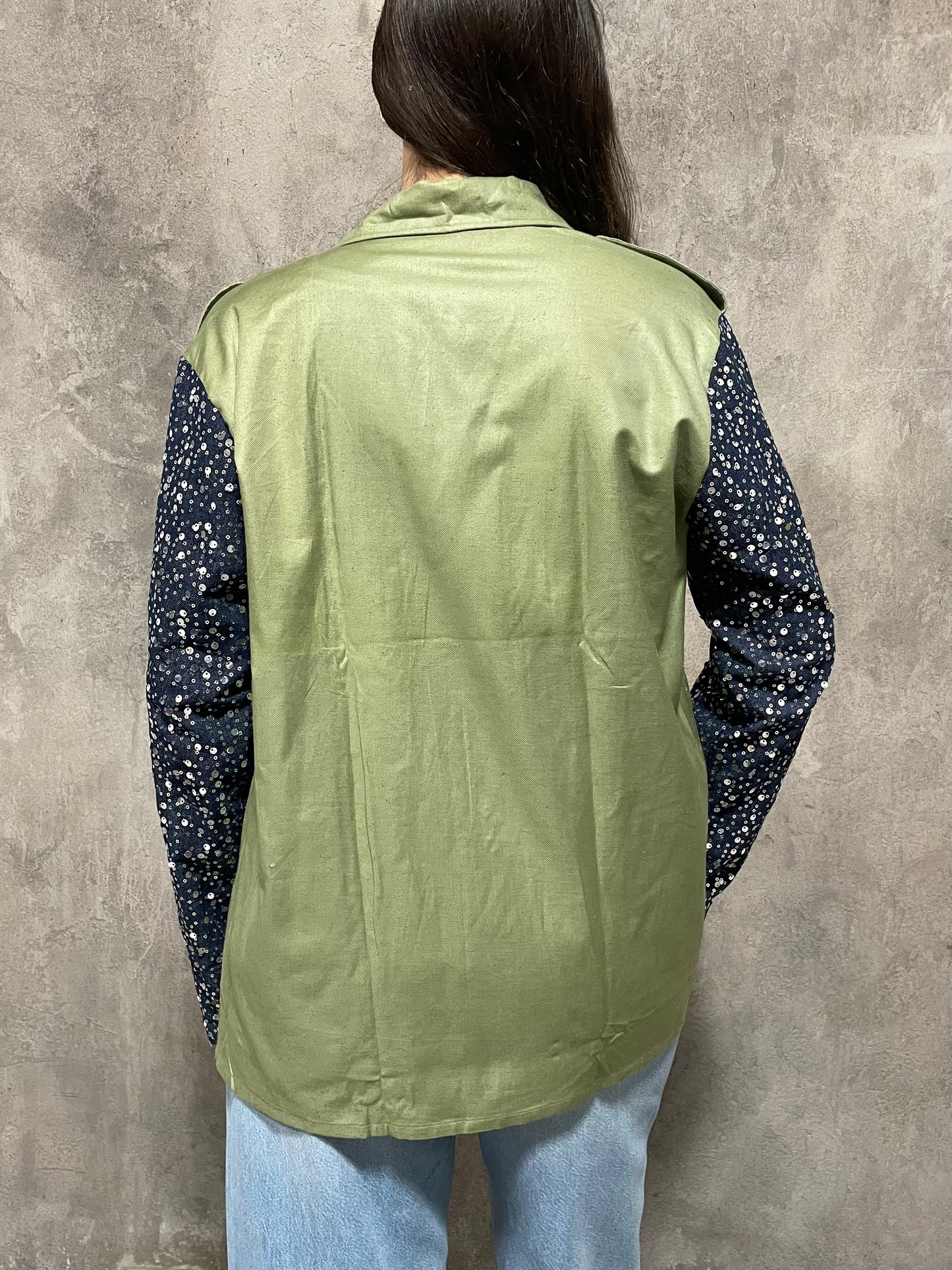 Camicia Verde Paillettes