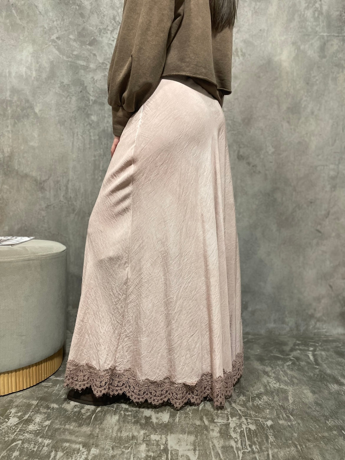Gonna Lunga Rosa Antico