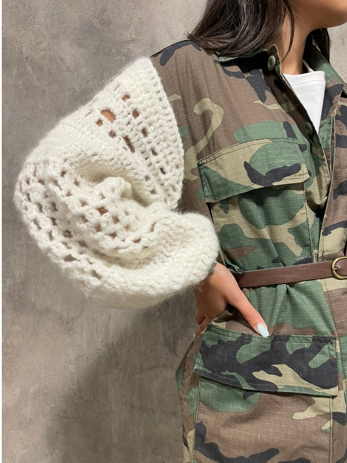 Giacca Militare Uncinetto