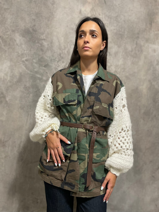 Giacca Militare Uncinetto