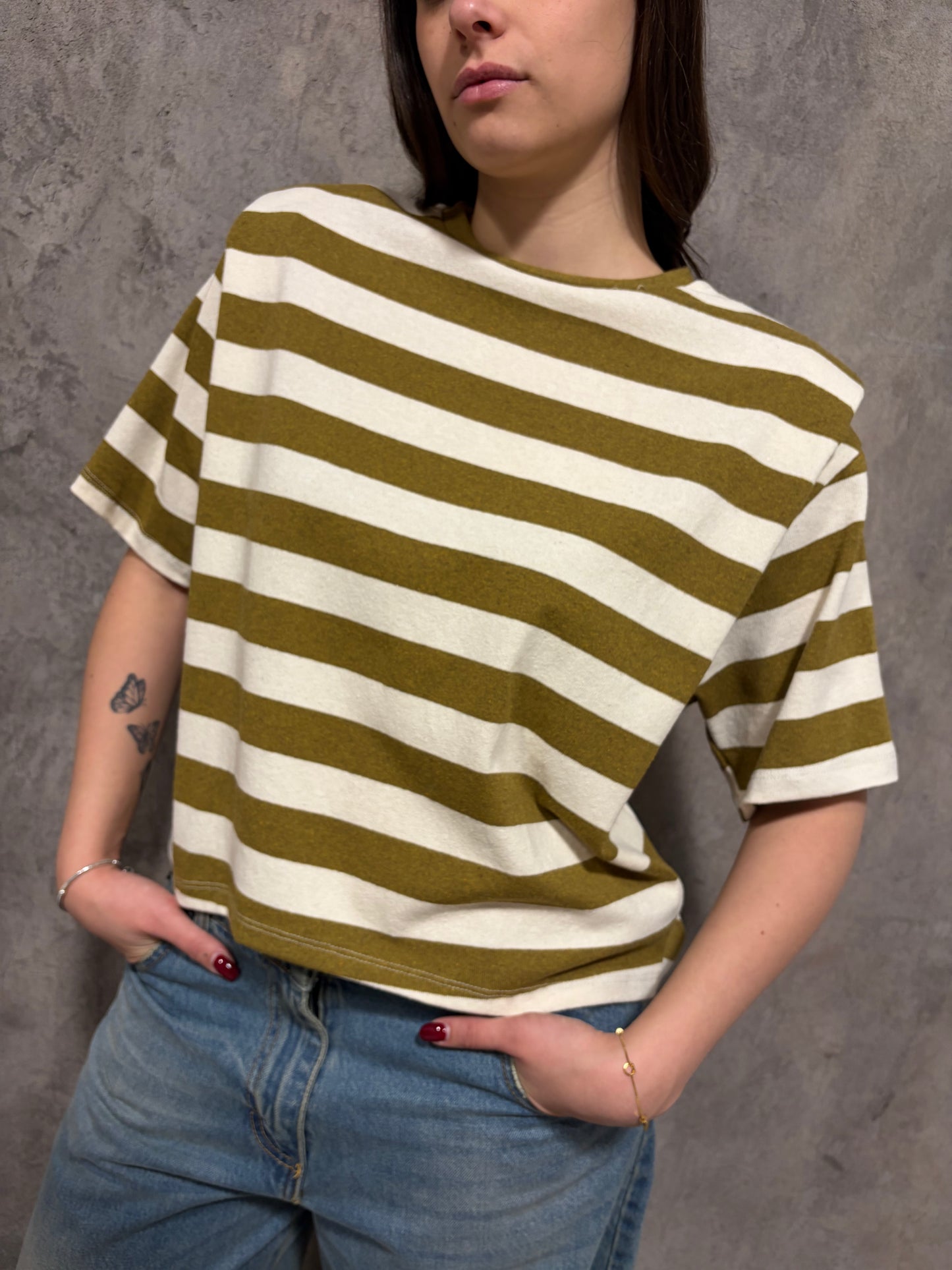 T-shirt Spalloni Righe