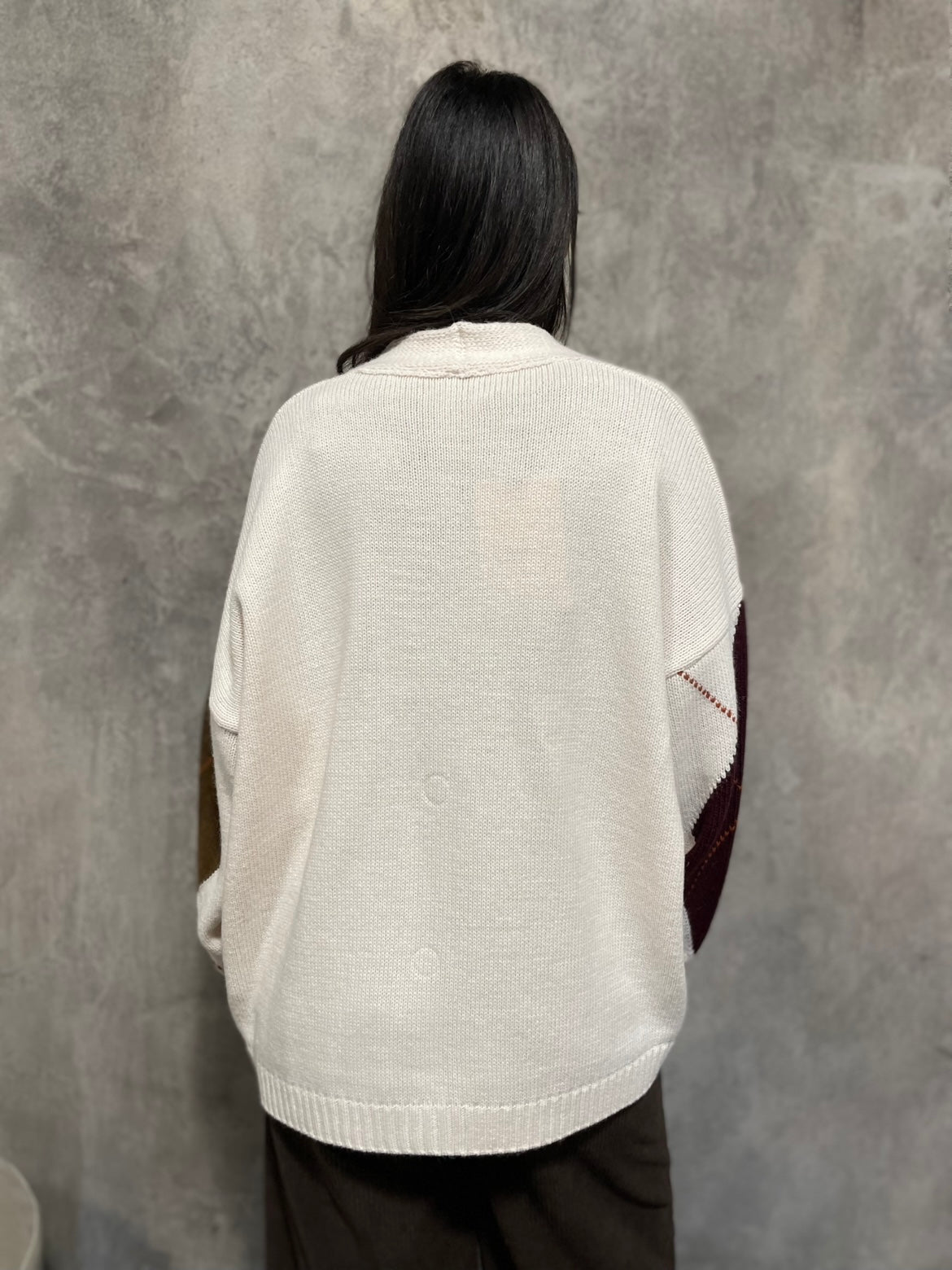 Cardigan Rombi Panna