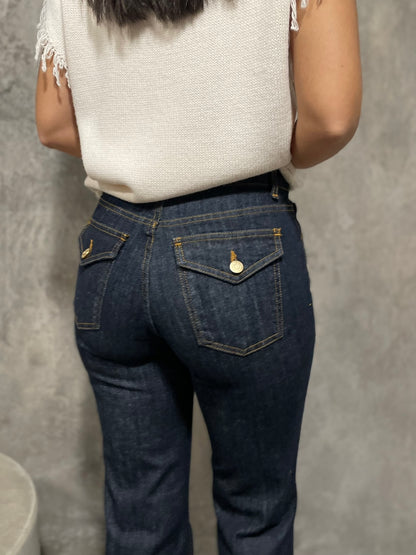 Jeans Bottone Gioiello