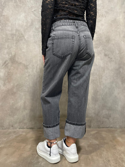 Jeans Con Risvolto