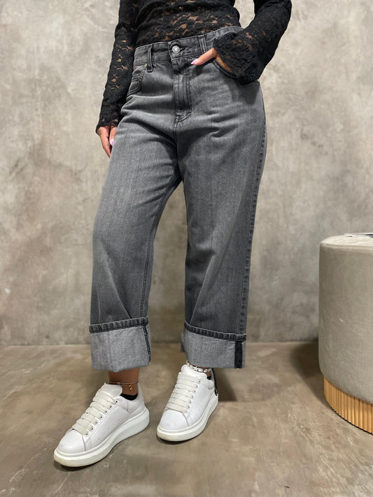 Jeans Con Risvolto