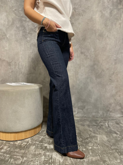 Jeans Bottone Gioiello