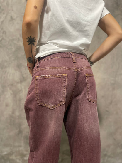Jeans Dritto Bordeaux