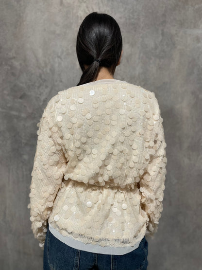 Kimono Paillettes Panna