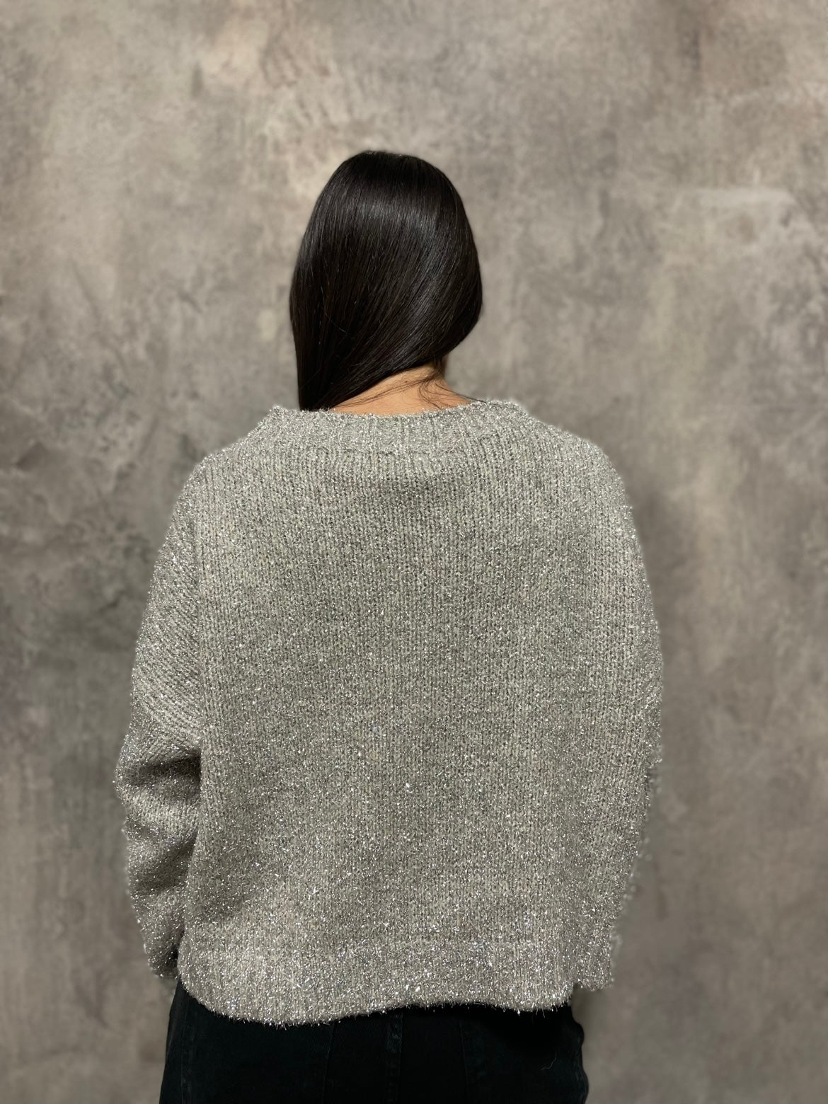 Maglia Tortora Lurex