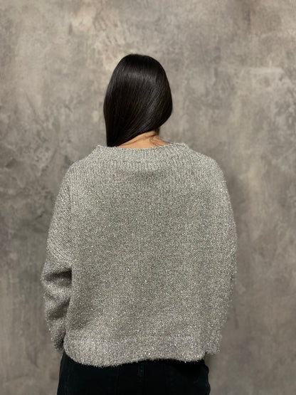 Maglia Tortora Lurex