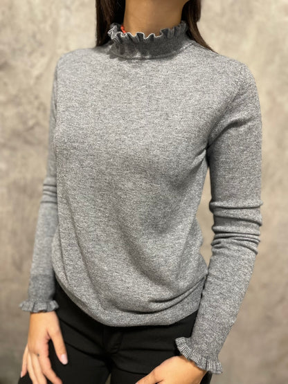 Maglia Rouches Grigia