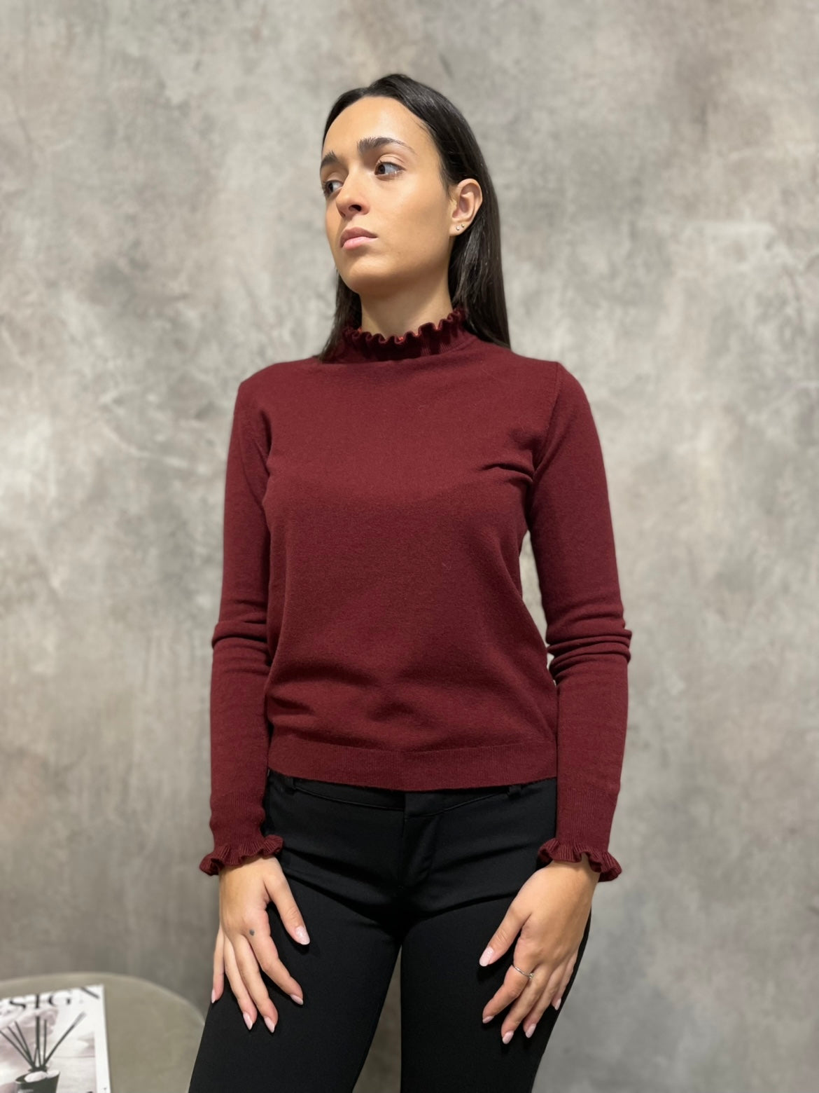 Maglia Rouches Bordeaux