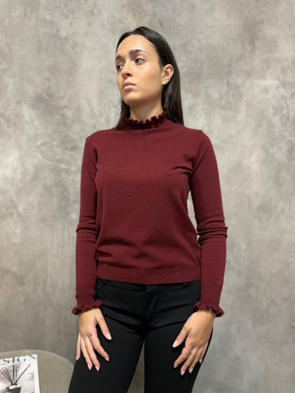 Maglia Rouches Bordeaux