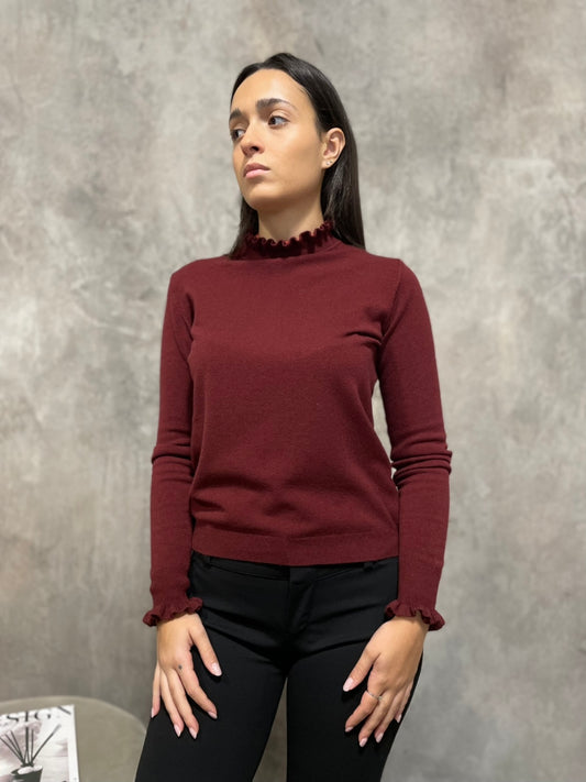 Maglia Rouches Bordeaux