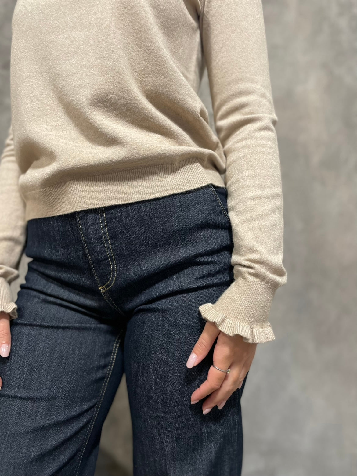 Maglia Rouches Tortora