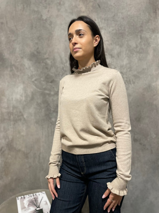 Maglia Rouches Tortora