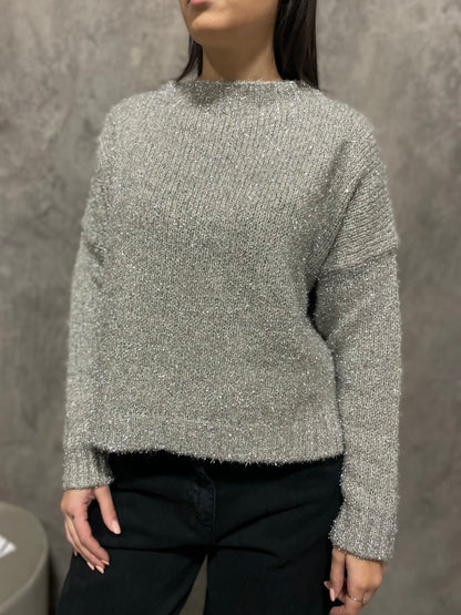 Maglia Tortora Lurex