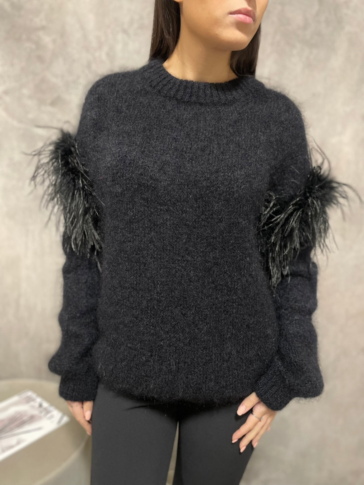 Maglia Mohair Piume