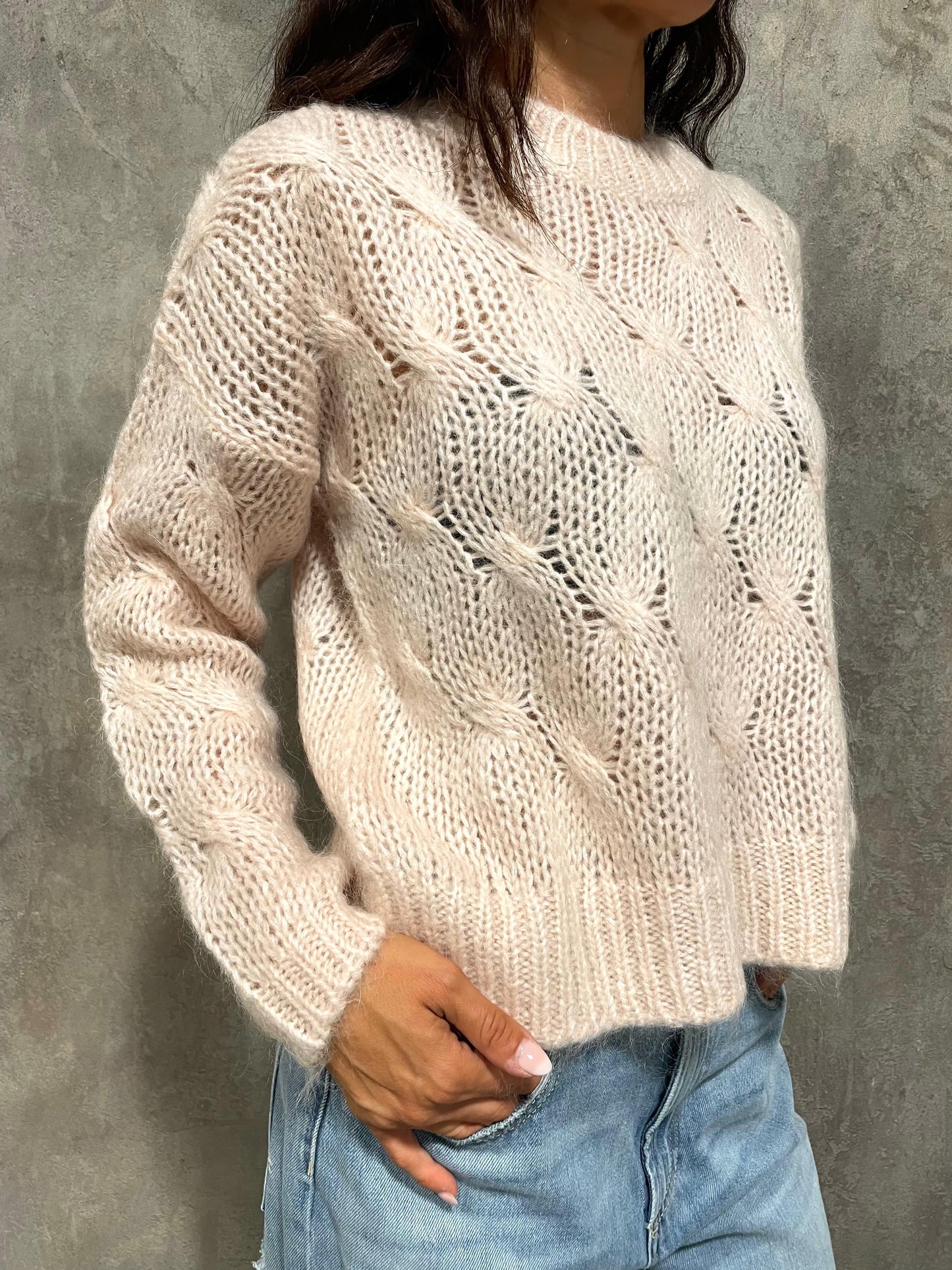 Girocollo Trecce Rosa