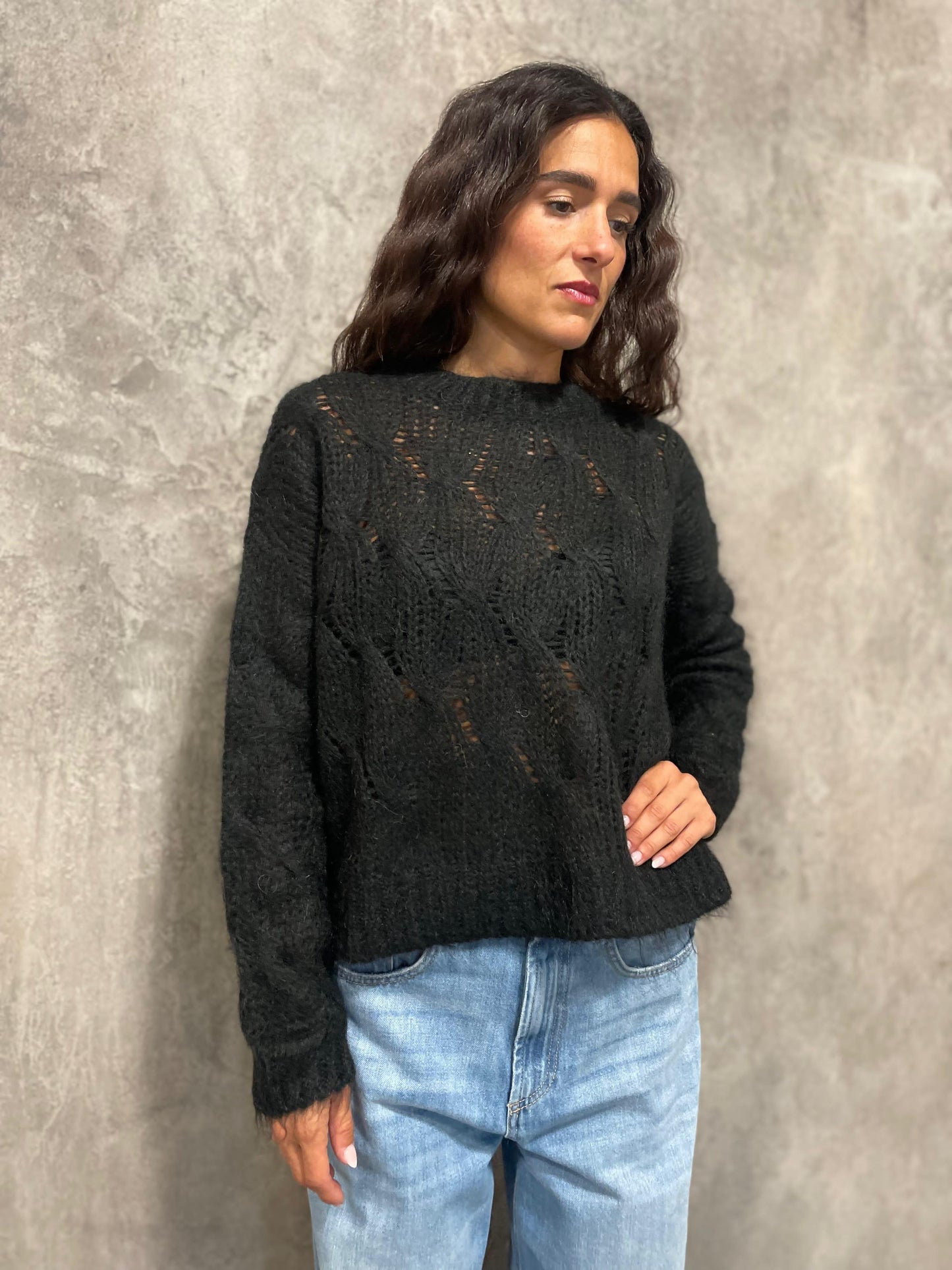Girocollo Trecce Nero