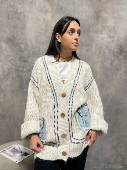 Maxi Cardigan Panna