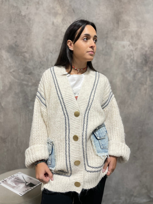Maxi Cardigan Panna