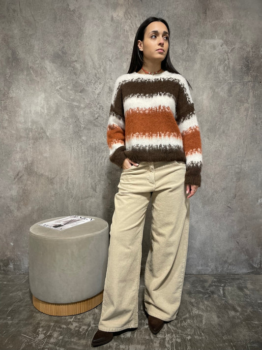 Pantalone Velluto Beige