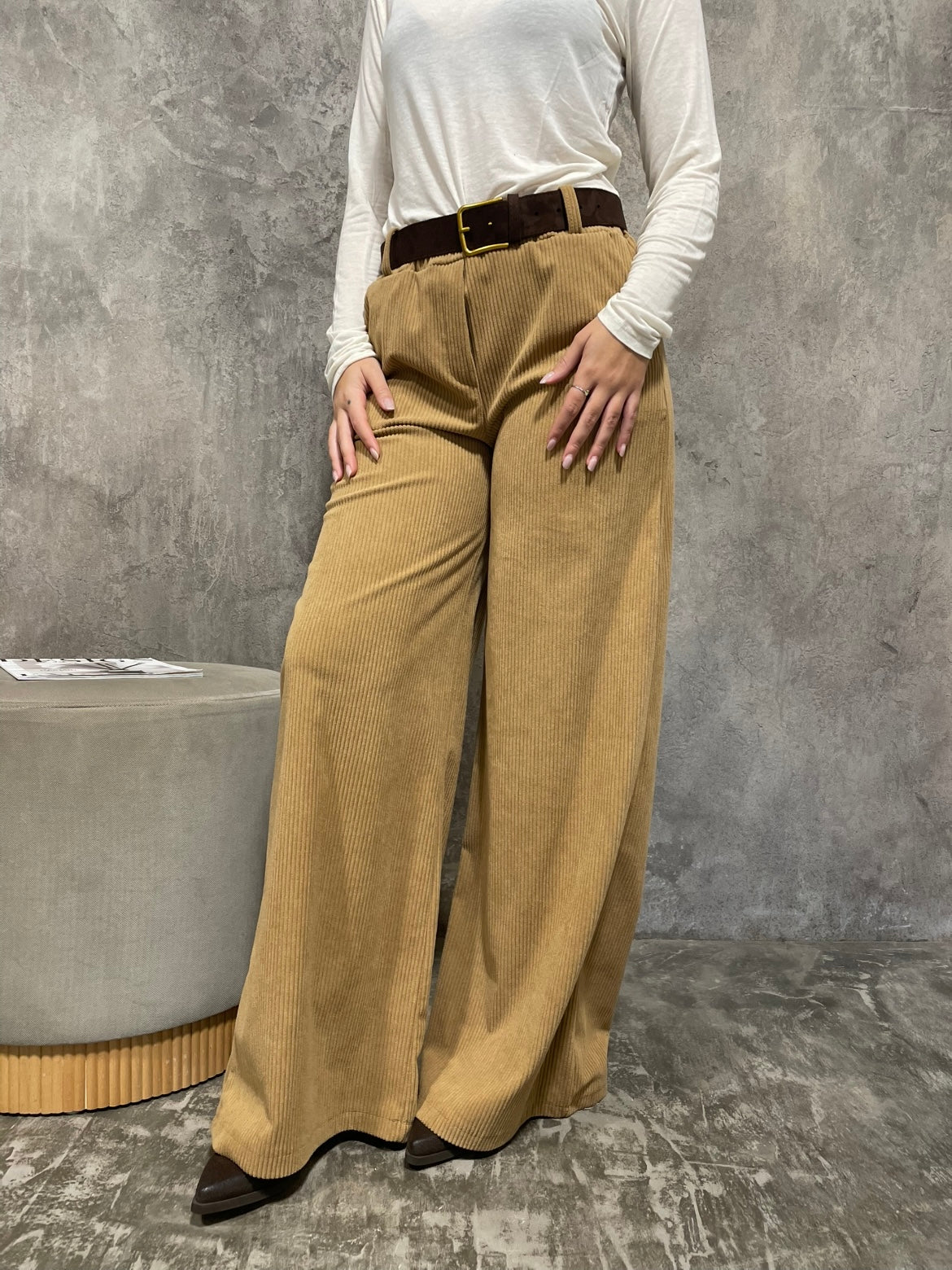 Pantalone Velluto Cammello