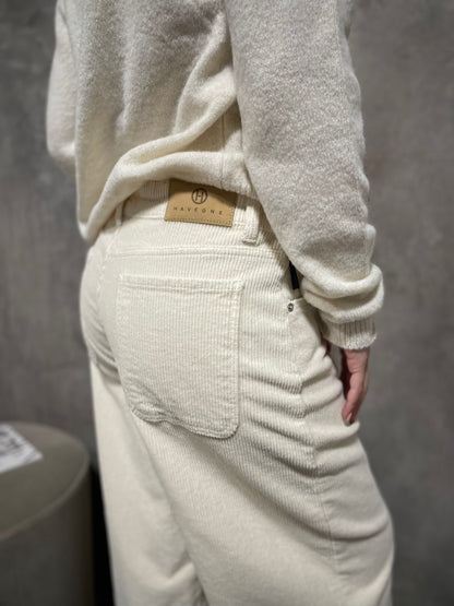 Pantalone Velluto Panna