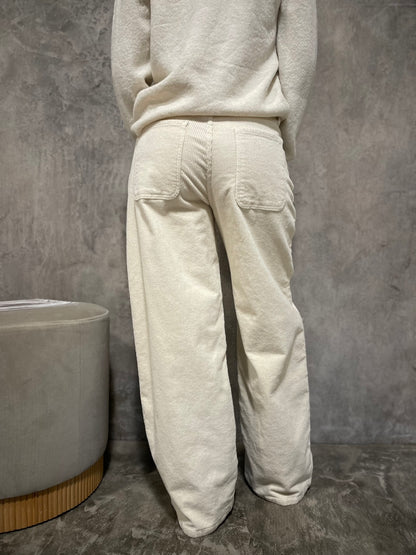 Pantalone Velluto Panna