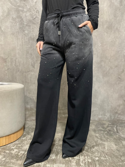 Pantalone Strass Nero