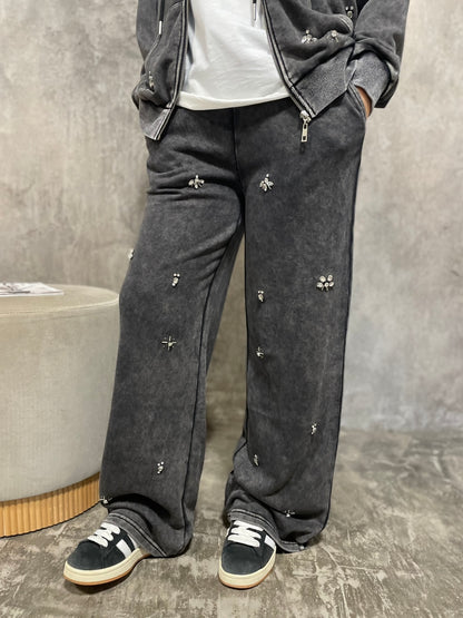 Coordinato Strass Nero