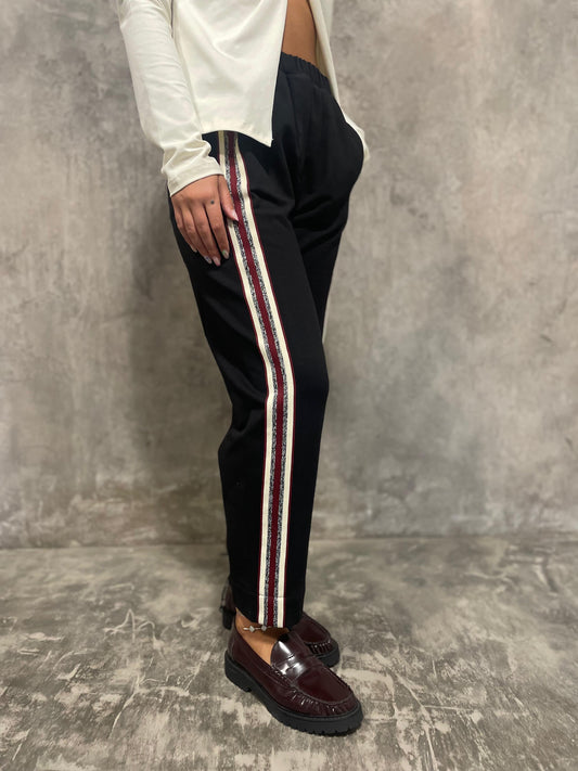 Pantaloni In Felpa Banda Laterale