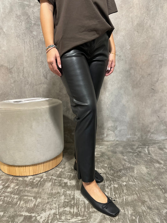 Pantalone Ecopelle Nero