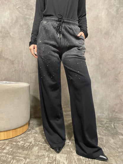 Pantalone Strass Nero