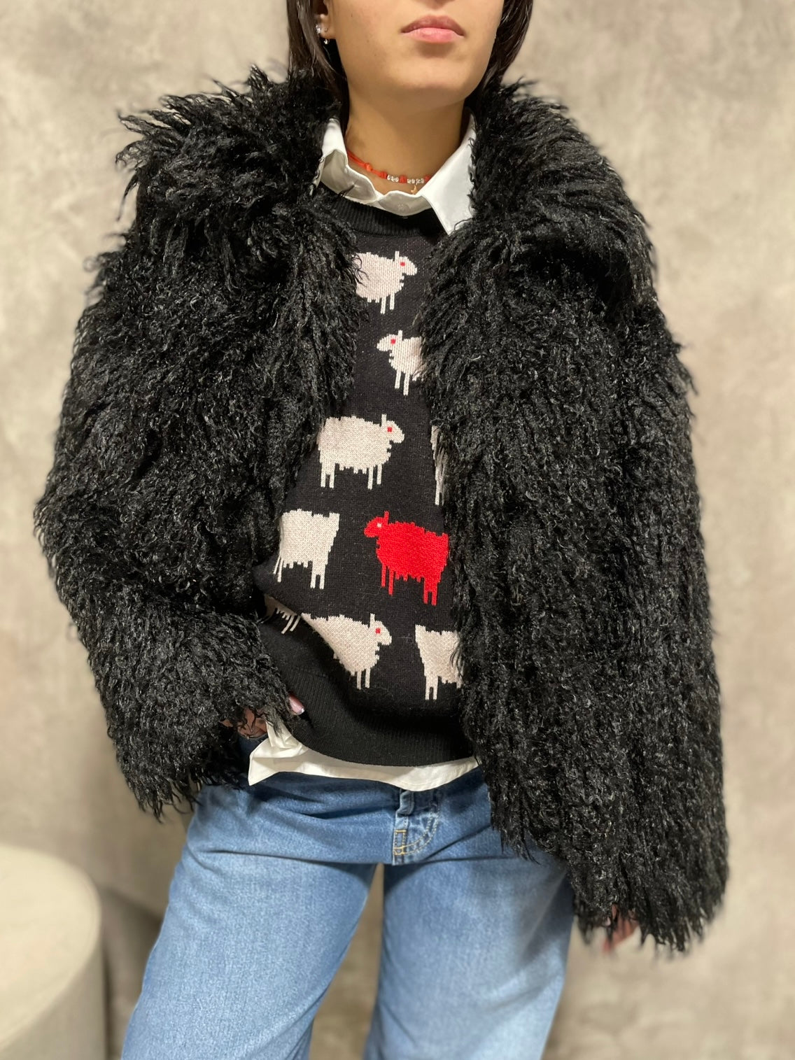 Ecopelliccia Mongolia Nera