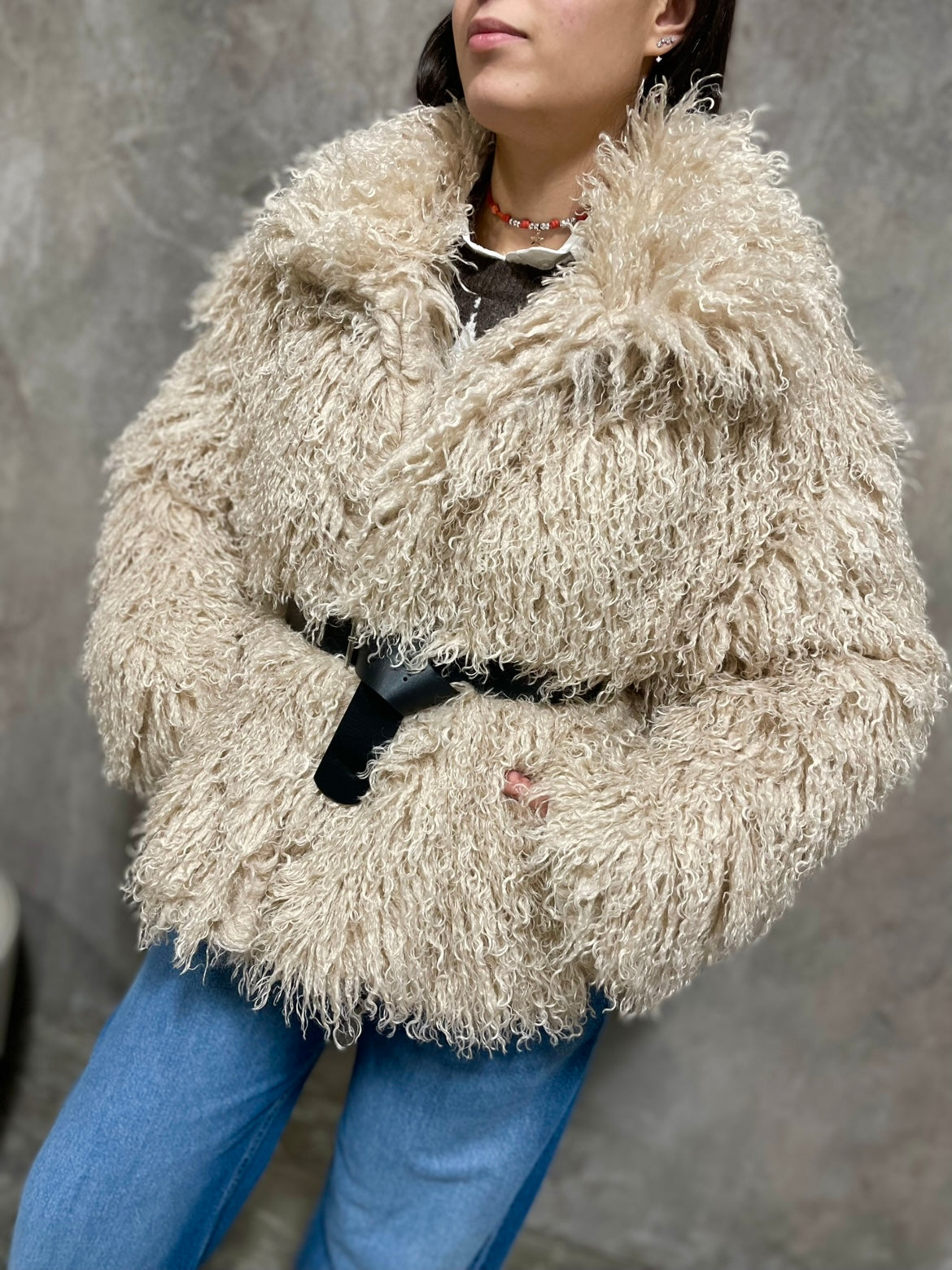 Ecopelliccia Mongolia Panna