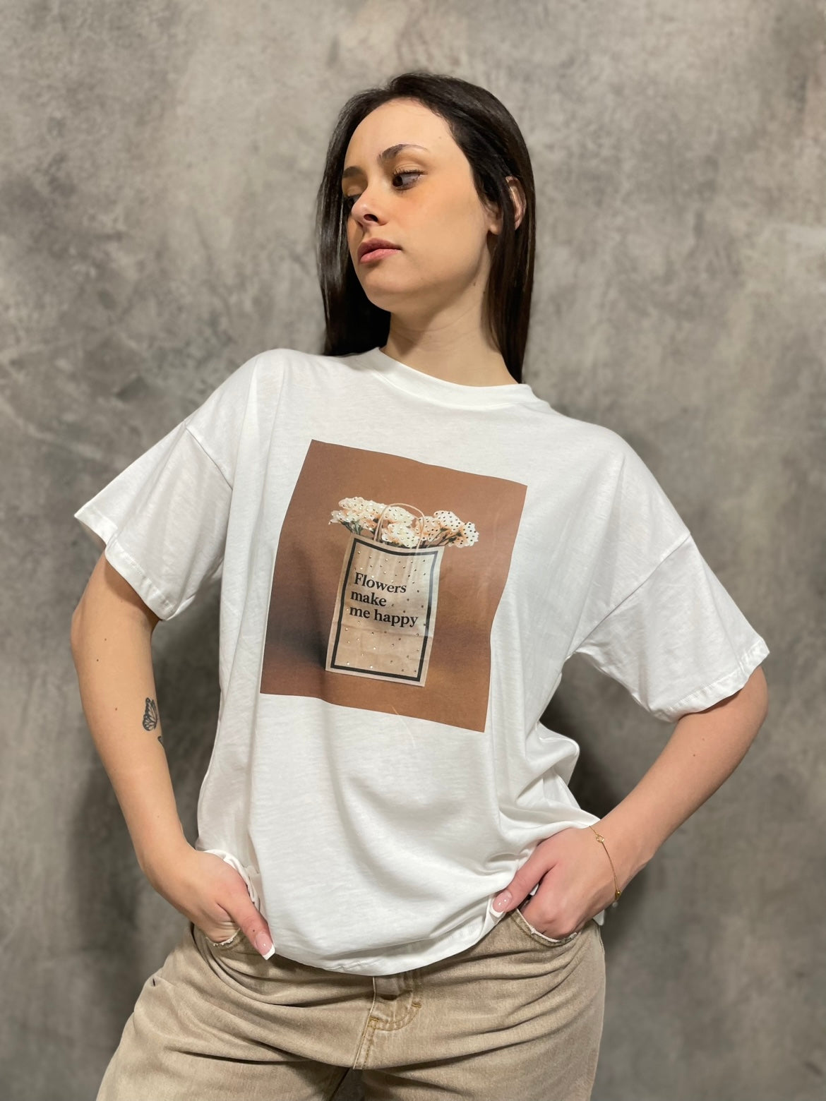 T-shirt Fiori Over