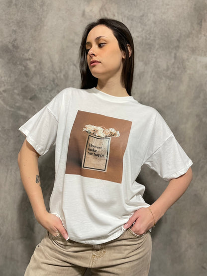 T-shirt Fiori Over