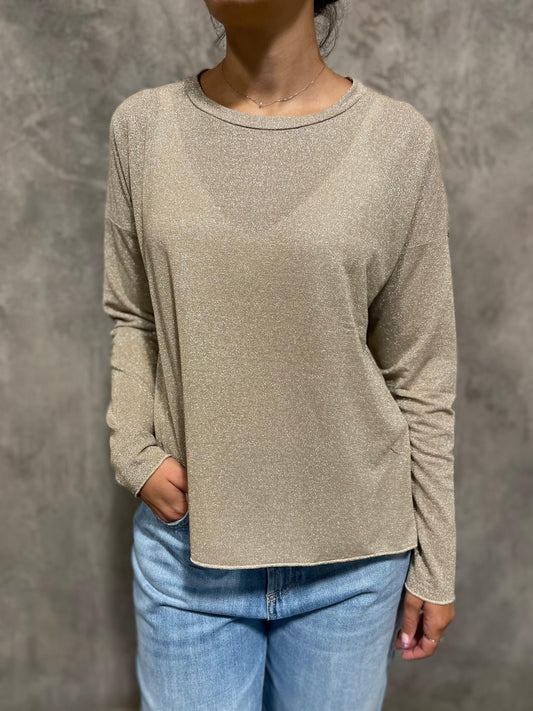 T-shirt Lurex Oro