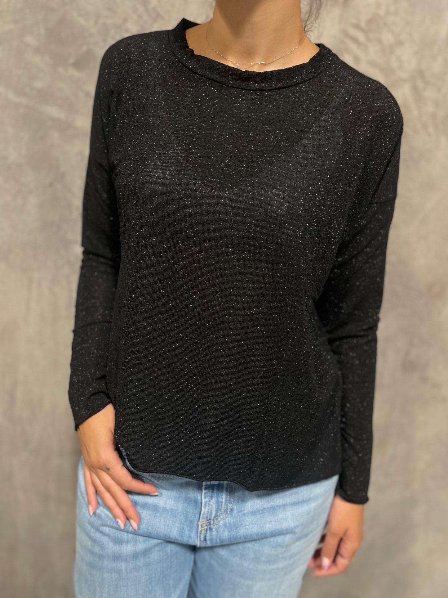 T-shirt Lurex Nero