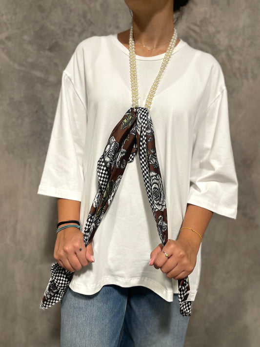 T-shirt Collana Foulard